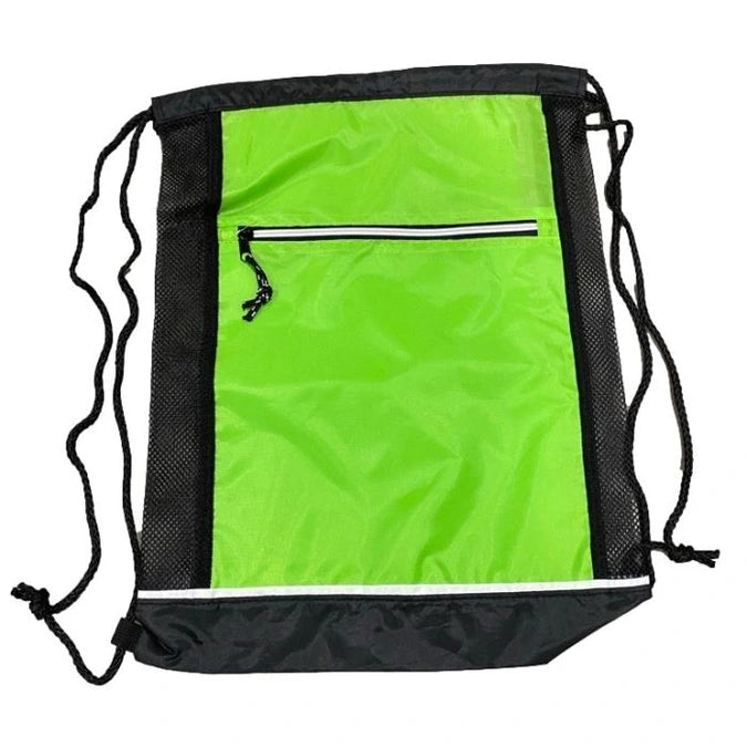 CINCH BAG 13 X 16.5 IN GREEN AND BLACK