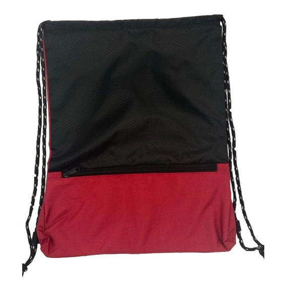 CINCH BAG 13 X 16.5 IN RED/BLACK