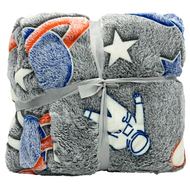FLEECE SPACE GLOW IN THE DARK BLANKET