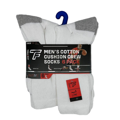 6 PC MEN'S CREW SOCK SHOE SIZE 10-13