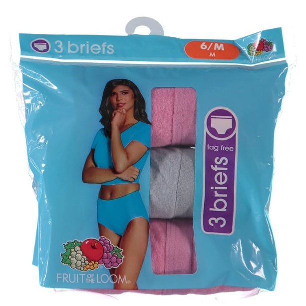 3 PC LADIES BRIEF UNDERWEAR SIZES 5-10 ASSORTED