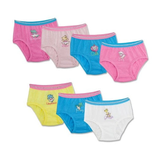 7 PK TODDLER GIRL'S BRIEF UNDERWEAR ASSORTED