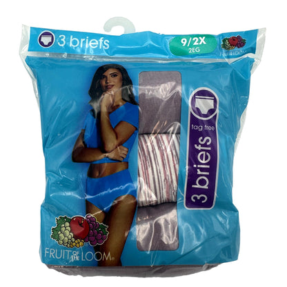 3 PK COTTON LADIES BRIEFS ASSORTED SIZES