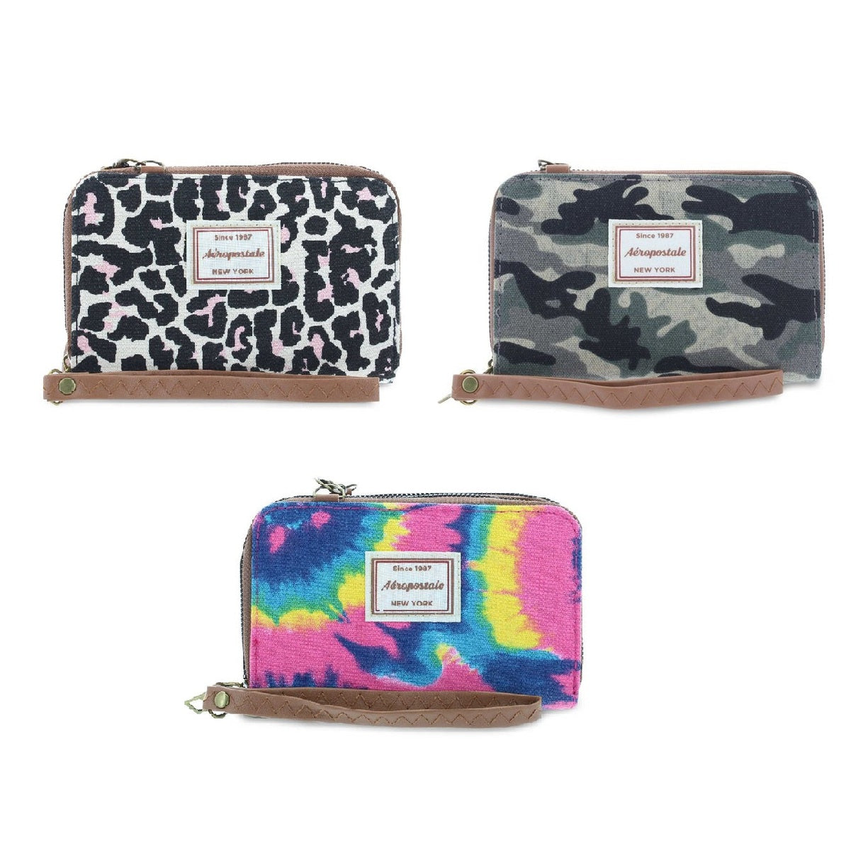 WOMEN'S WRISTLET WALLET ASSORTED PRINTS 7.5 X 4 X 1 IN