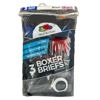 3 PC BOY'S BOXER BRIEFS UNDERWEAR SIZES S-XL ASSORTED