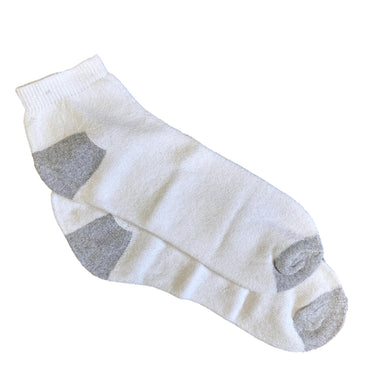 6 PC ADULT WHITE LOW CUT SOCKS SHOE SIZE 10-13