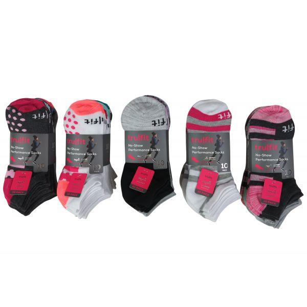 10 PC LADIES NO SHOW SOCK SHOE SIZE: 5-10 ASSORTED