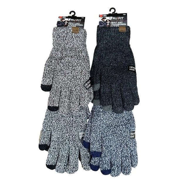 MEN'S HEAVY KNIT TOUCHSCREEN GLOVES