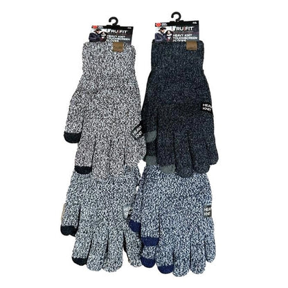 MEN'S HEAVY KNIT TOUCHSCREEN GLOVES