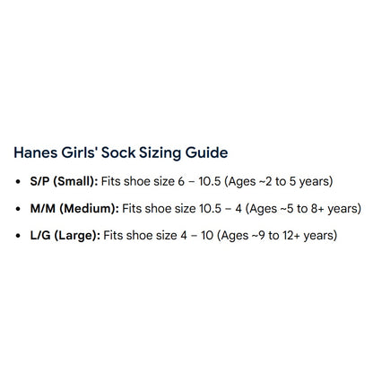 4 PK GIRL'S CREW SOCKS ASSORTED SIZES