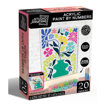 ACRYLIC PAINT BY NUMBER MOD FLOWER VASE