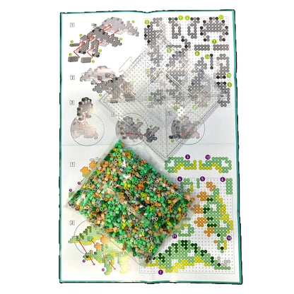 KIT DE CUENTAS FUSIONADAS CON DINOSAURIO