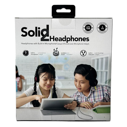 BLACK SOLID 2 CORDED HEADPHONES