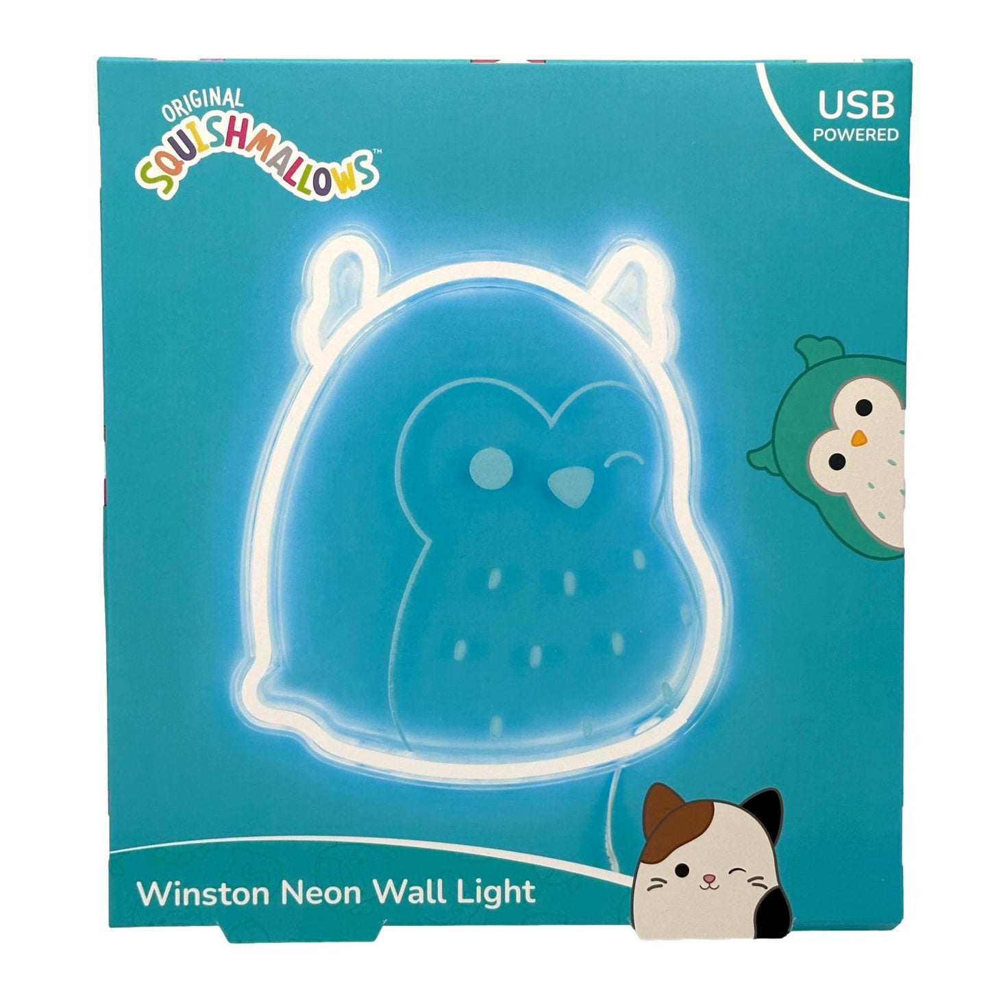 WINSTON THE OWL NEON WALL LIGHT USB POWERED 9 X 7 IN