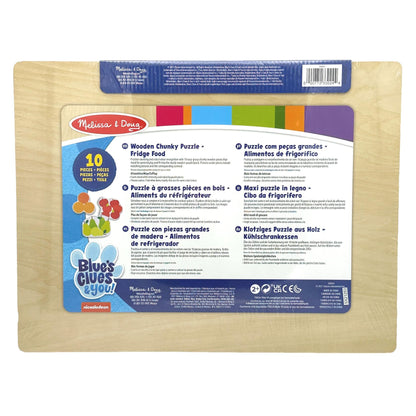 10 PC BLUE'S CLUES AND YOU WOODEN CHUNKY PUZZLE