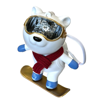 POLAR BEAR PROJECTOR ON GOLD SNOWBOARD