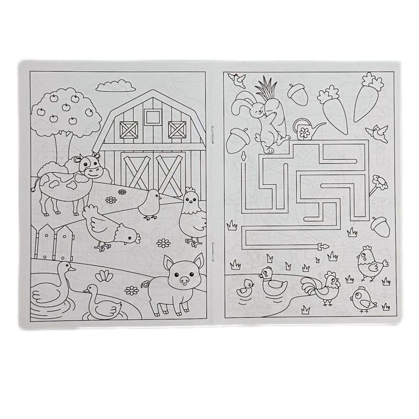 5 X 7 IN FARM ANIMAL COLORING BOOK ASSORTED