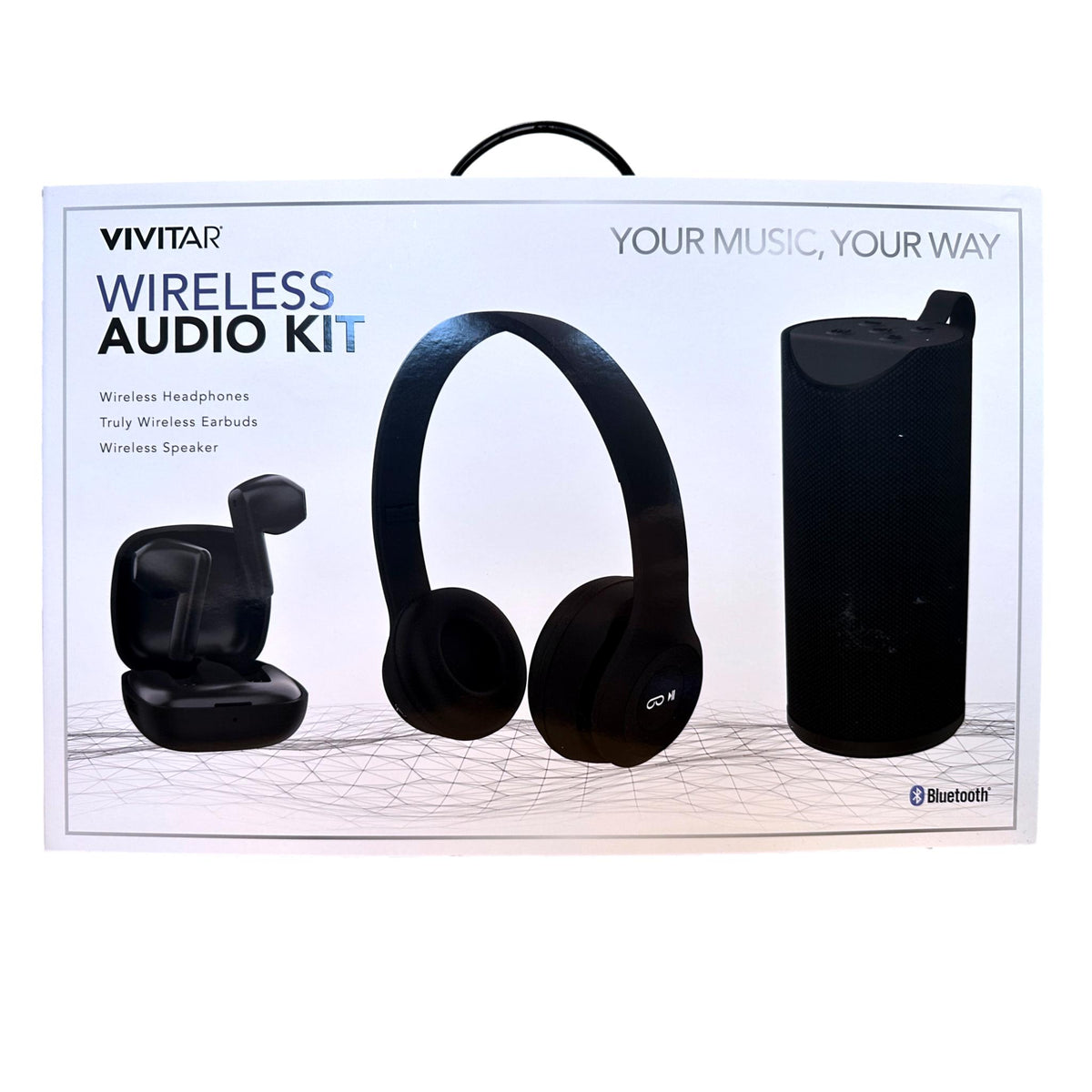 3 PC BLACK WIRELESS AUDIO KIT