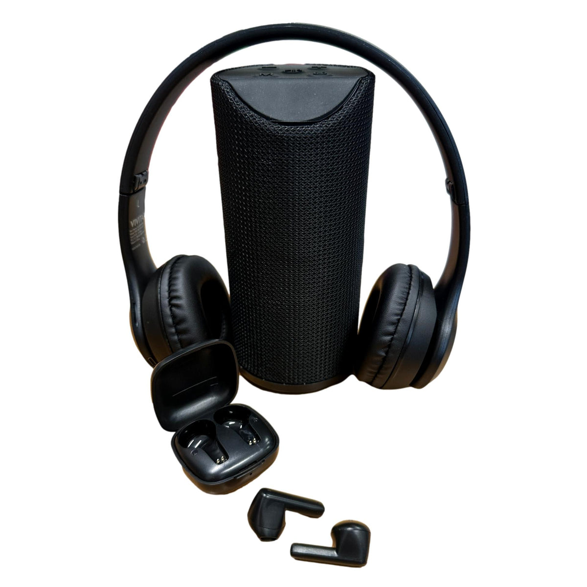 3 PC BLACK WIRELESS AUDIO KIT