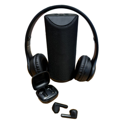 3 PC BLACK WIRELESS AUDIO KIT