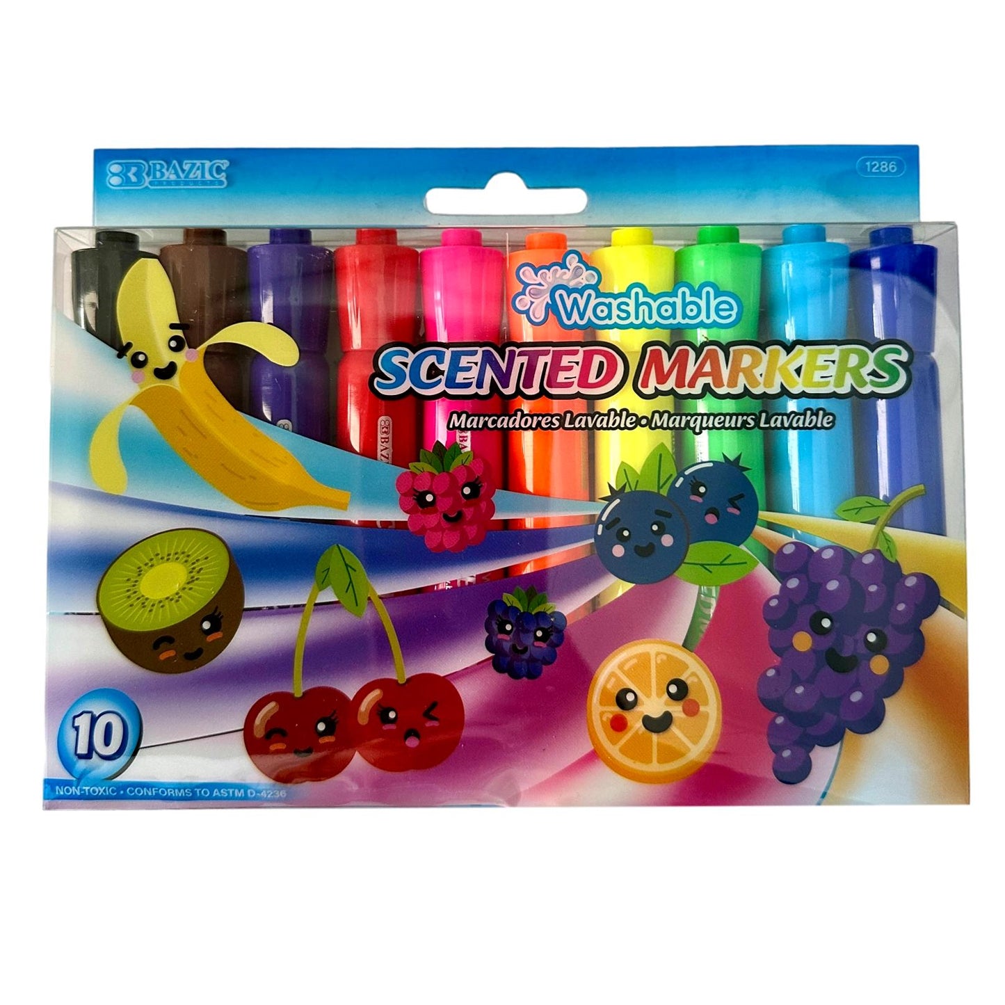 10 CT SCENTED WASHABLE MARKERS