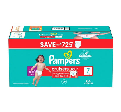 84 CT PAMPER'S SIZE 7 CRUISERS 360 DIAPER