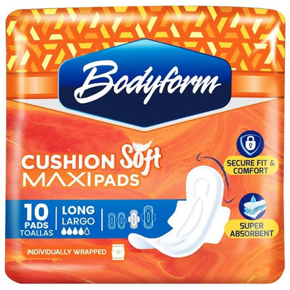 10 CT LONG MAXI PADS WITH WINGS