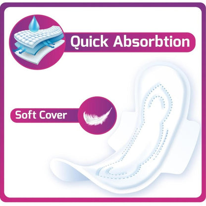 8 CT OVERNIGHT MAXI PADS WITH WINGS
