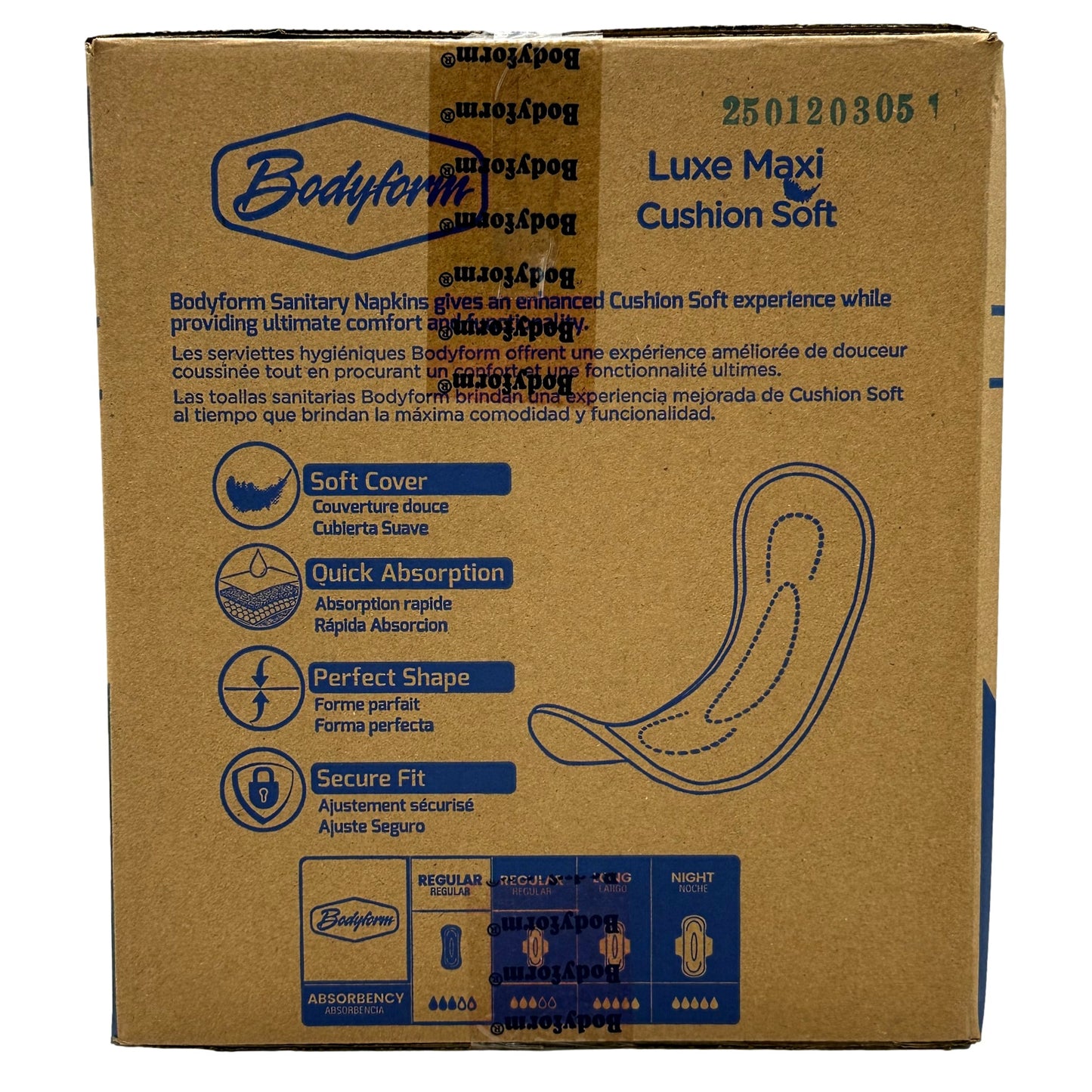 288 CT REGULAR LUXE MAXI PADS BULK INDIVIDUALLY WRAPPED