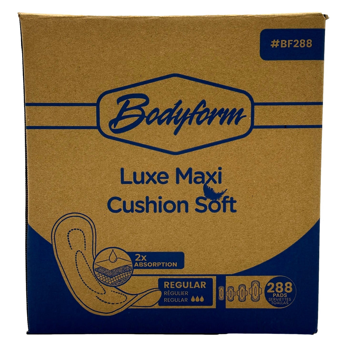 288 CT REGULAR LUXE MAXI PADS BULK INDIVIDUALLY WRAPPED