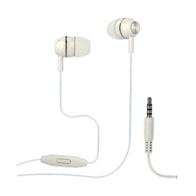 WHITE CORDED EARBUDS