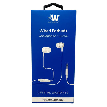 WHITE CORDED EARBUDS