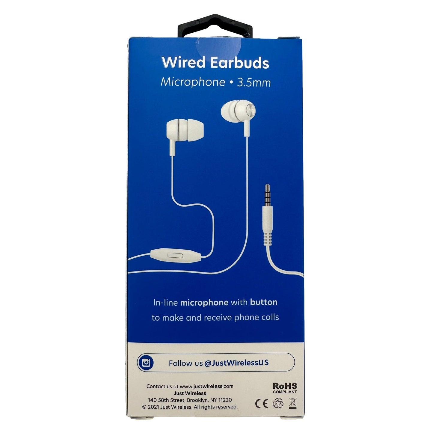 WHITE CORDED EARBUDS