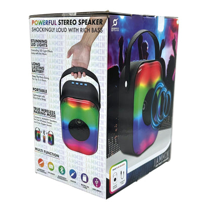 JAMMIN' LED BT PARTY SPEAKER 6.5 X 5 X 8.5 IN