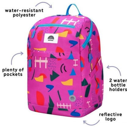 16.3 IN PINK ABSTRACT BACKPACK