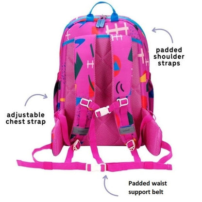 16.3 IN PINK ABSTRACT BACKPACK