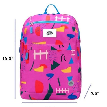 16.3 IN PINK ABSTRACT BACKPACK