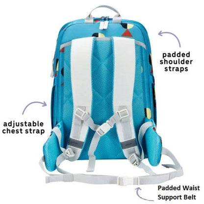 16.3 IN BLUE GRAPHIC BACKPACK
