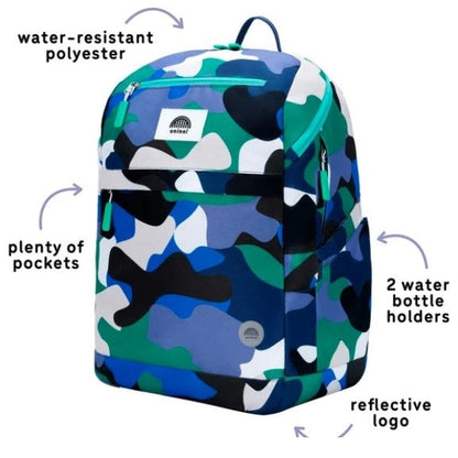 16.3 IN BLUE CAMO BACKPACK