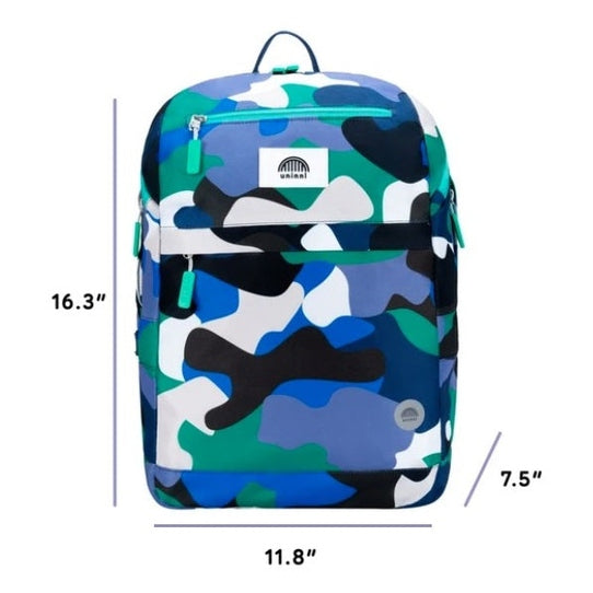 16.3 IN BLUE CAMO BACKPACK