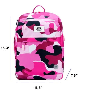 16.3 IN PINK CAMO BACKPACK