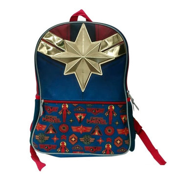 CAPTAIN MARVEL GOLD MOLDED STAR SCHOOL BACKPACK