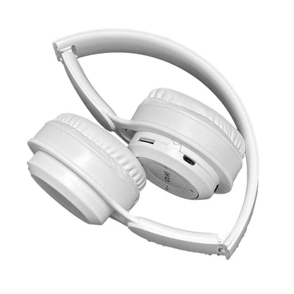 White, folded headphones.
