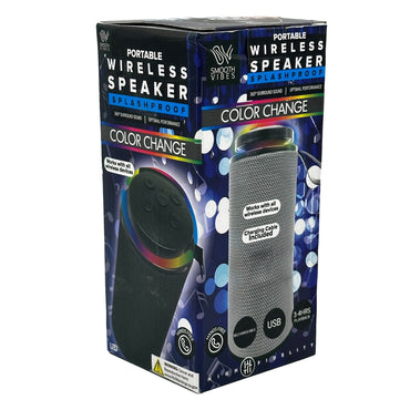 SPLASHPROOF LED WIRELESS SPEAKER