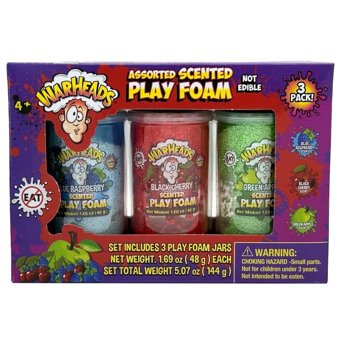3 PC WARHEADS SCENTED PLAY FOAM