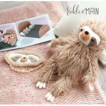 3 PC SLOTH SLEEPOVER SET 18 IN PLUSH, SLEEP MASK, & BOOK