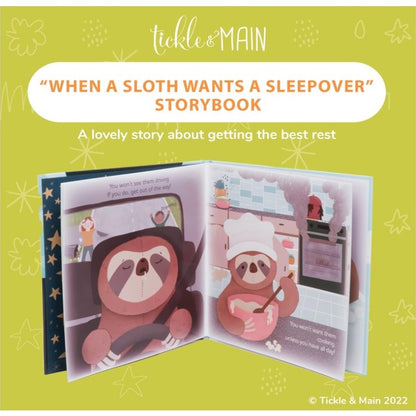 3 PC SLOTH SLEEPOVER SET 18 IN PLUSH, SLEEP MASK, & BOOK