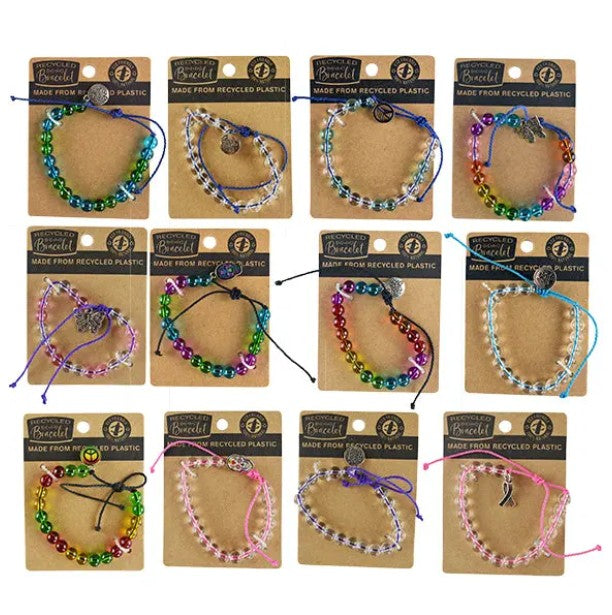 RECYCLED BEAD BRACELET ASSORTED