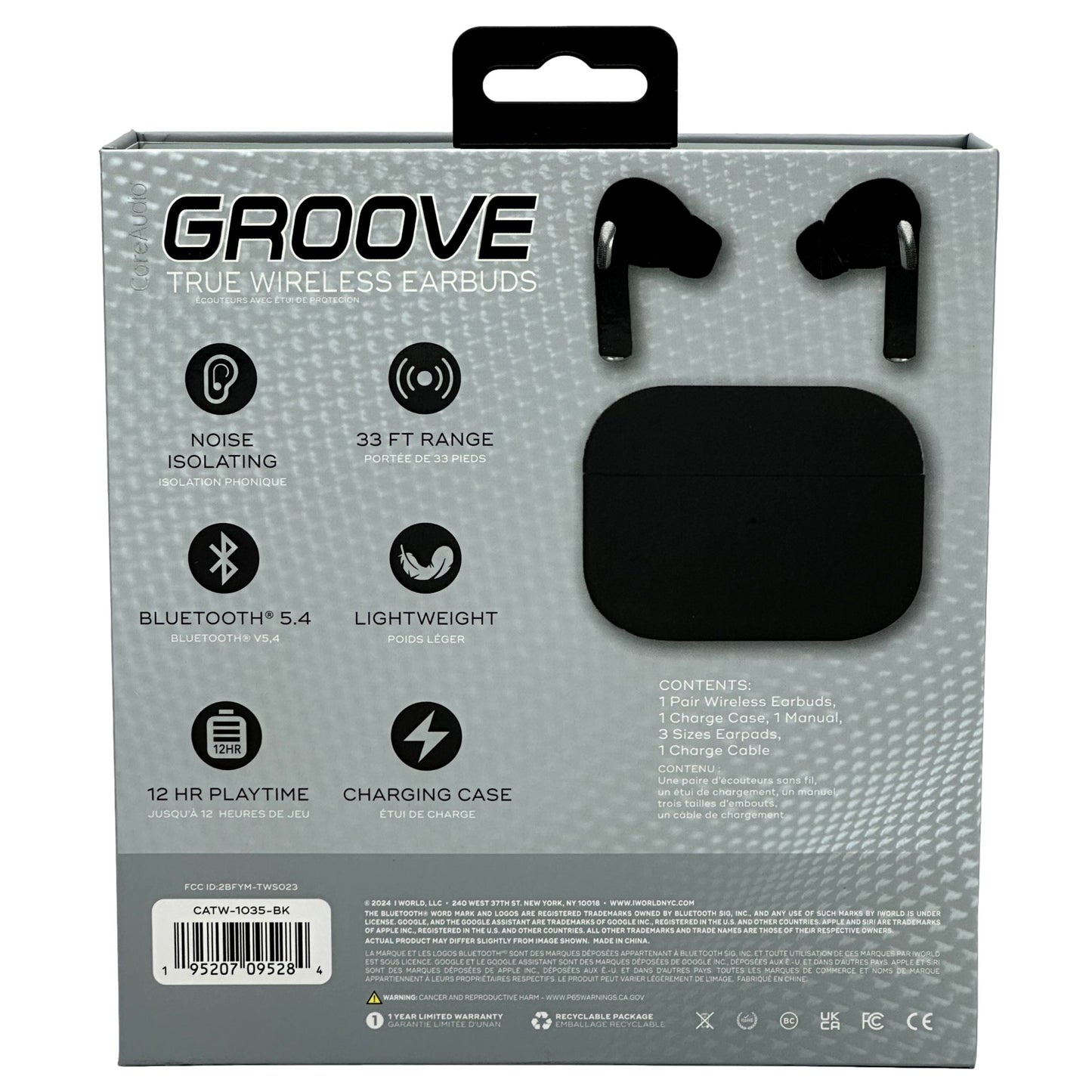 BLACK TRUE WIRELESS EARBUDS