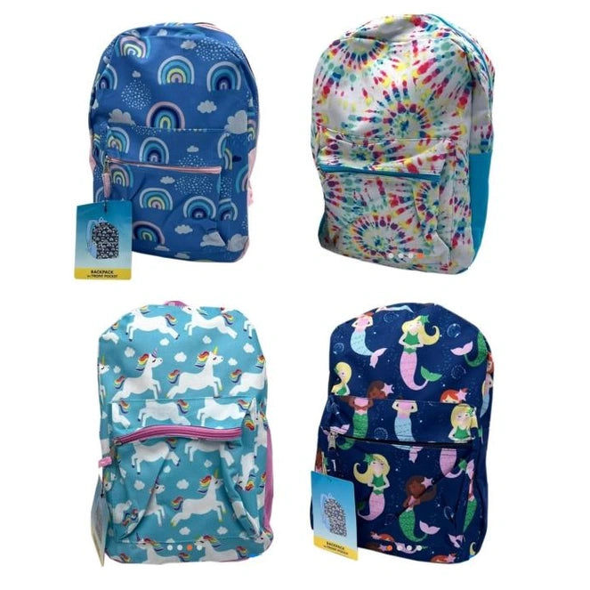 15 IN FUN PRINTED BACKPACK ASSORTED GIRLS